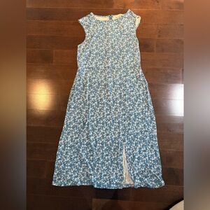 LOFT Blue Floral Maxi Dress